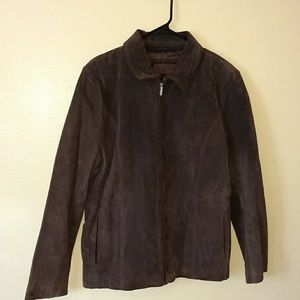 Siena dark brown leather jacket. Size L